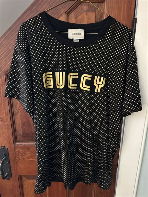 gucci holed shirt|black and gold gucci shirt.